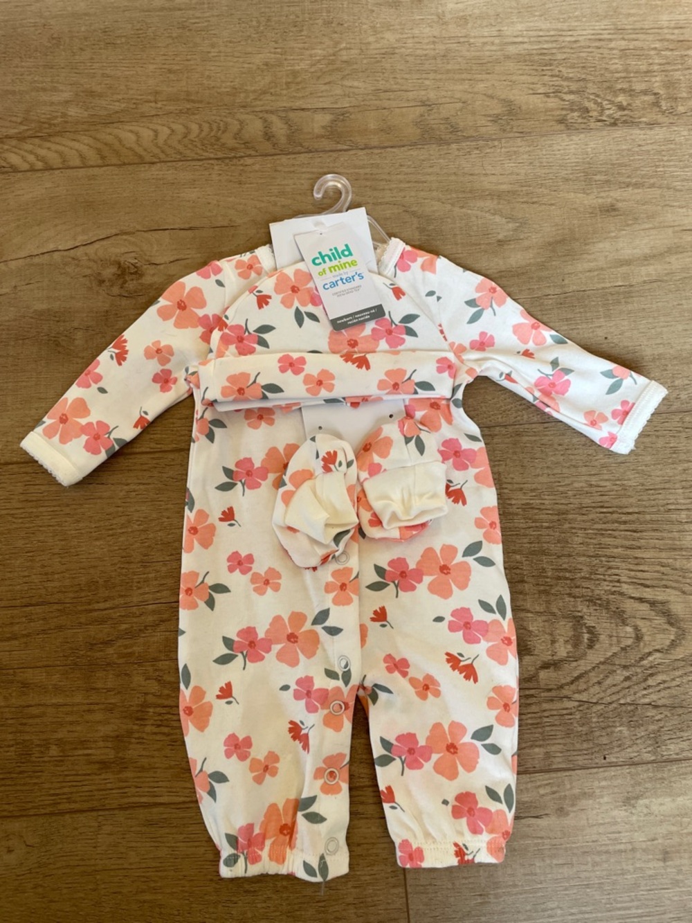 Carter’s Floral Pink & Coral Baby 3 Piece Set